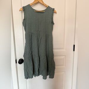 Sonoma Textured Sleeveless Midi Dress in Sage